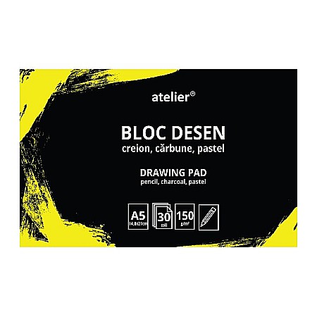 Blocuri și caiete desen artistic - Bloc desen a5 150gr/mp 30 file atelier at150a5