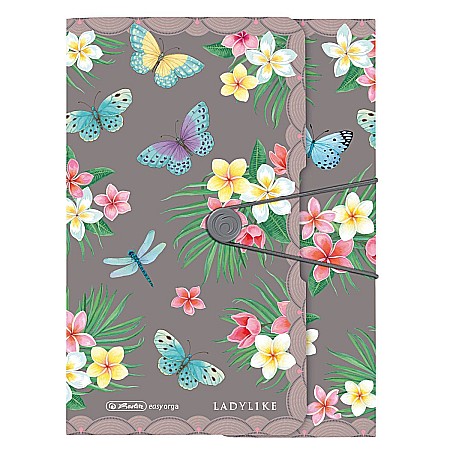 Organizare și arhivare - Dosar mapa EOTG A4 inchidere cu elastic Ladylike Butterflies Herlitz