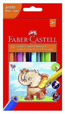 Instrumente de scris - Creioane colorate triunghiulare Jumbo 12 culori