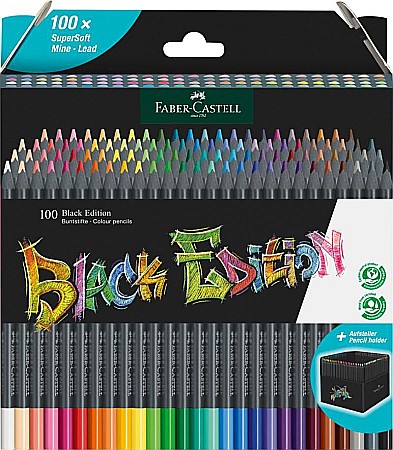 Creioane colorate - Creioane colorate 100 culori Black Edition Faber-Castell