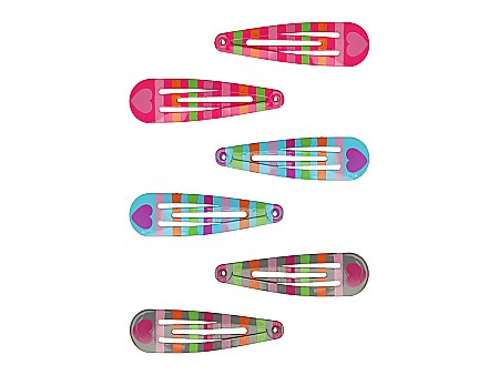 Accesorii pentru păr - Bbk set agrafe dungi 2-12118