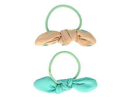 Accesorii personale și beauty - Elastic par cu funda verde 2-12157