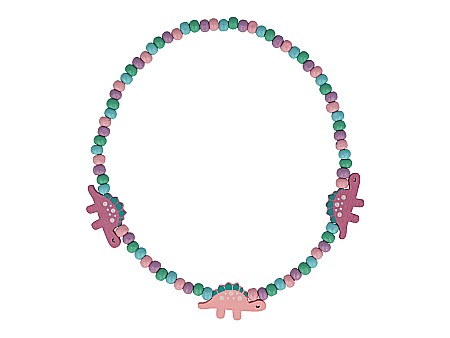 Accesorii pentru păr - Bbk colier din lemn dino 2-12224