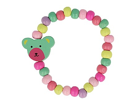 Cosmetice și bijuterii copii - Bbk bratara urs din lemn 2-12233