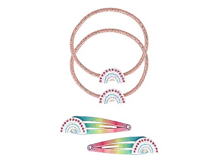 Accesorii personale și beauty - Bbk set de par curcubeu 2-12253