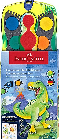 Rechizite școlare - Acuarele 12 culori connector dinozauri verde 2024 fc125013