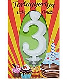 Articole Party - Lumanare aniversara cifra 3