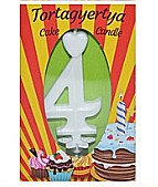 Articole Party - Lumanare aniversara cifra 4