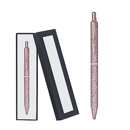 Birotică și accesorii birou - Pix metal sidefat rose gold in cutie cadou of415