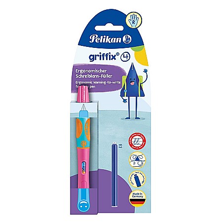 Stilouri școlare - Stilou Pelikan griffix penita A dreptaci Lovely Pink