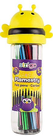 Rechizite școlare - Carioci lavabile jumbo 12culori albinuta ssc292