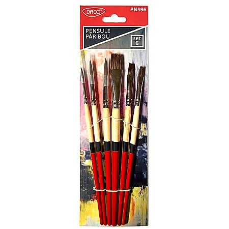 Pensule profesionale pictură - Pensule set 6 par bou daco pn596