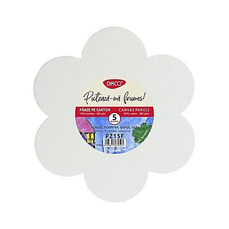 Pânze pictură - Panza pictura pe carton set 5 inima pz15i