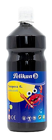 Acuarele și pensule școlare - Tempera 1l, negru 947405