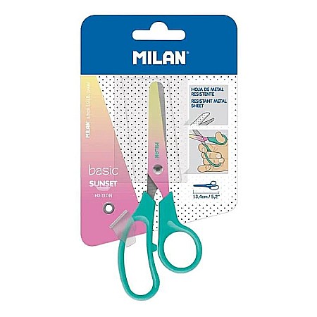 Accesorii școlare - Foarfeca Milan 13cm Sunset turcoaz