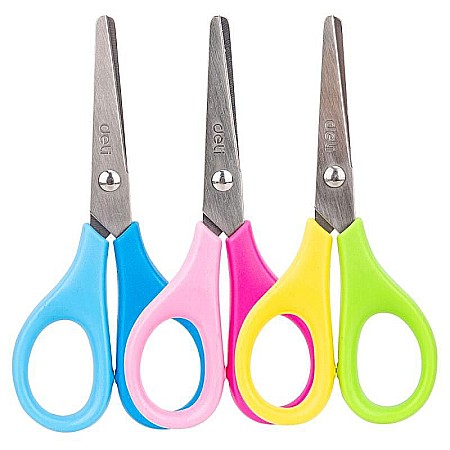 Foarfece școlare - Foarfeca scolara 11.5cm bicolora deli dled60100