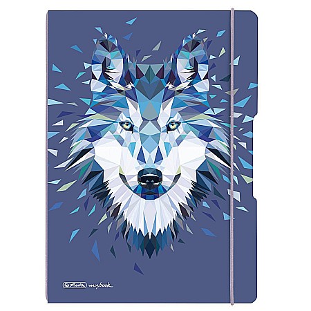 Rechizite școlare - Caiet My.Book flex A4 2x40 file dictando + matematica Wild animals Herlitz