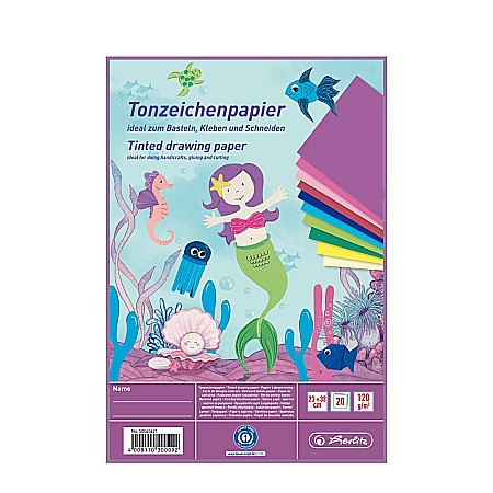 Rechizite școlare - Hartie color 120g/mp 23x33cm 20f motiv mermaid 50040421