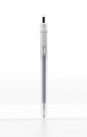 Birotică și accesorii birou - Pix cu gel cu mecanism 0.5 mm negru Deli Delight
