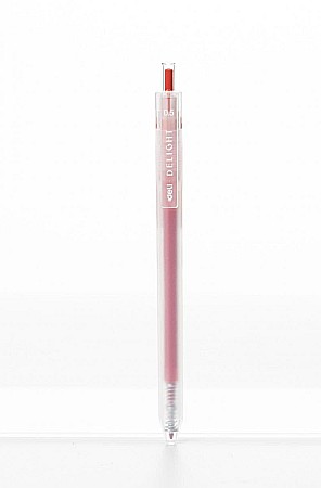 Birotică și accesorii birou - Pix cu gel cu mecanism 0.5 mm rosu Deli Delight