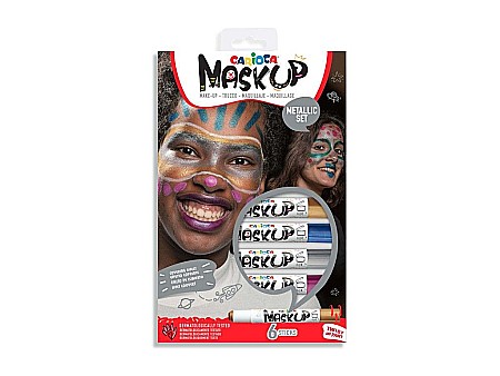 Rechizite școlare - Carioca mask-up mettalic 6/set skr206