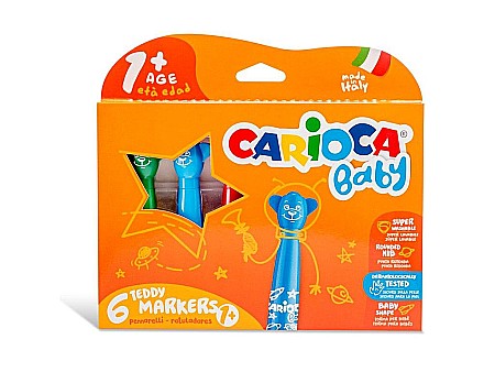 Rechizite școlare - Carioca baby marker 1+ 6/set skr094