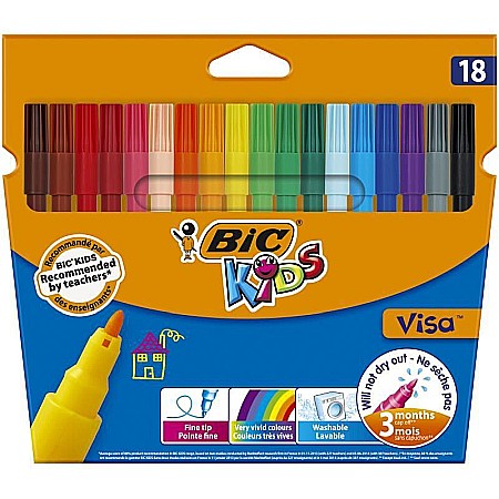 Carioci - Carioca 18 culori lavabile Visa BIC