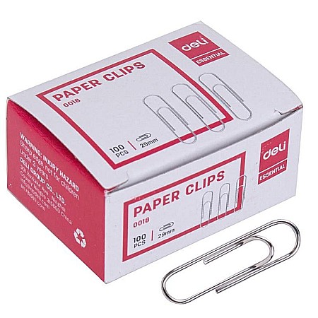 Birotică și accesorii birou - Agrafe metal 25mm 100 buc/cut deli dlw0018