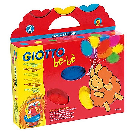 Acuarele și pensule școlare - Vopsea pentru pictat cu degetele Giotto Bebe 3 buc /set x 100ml