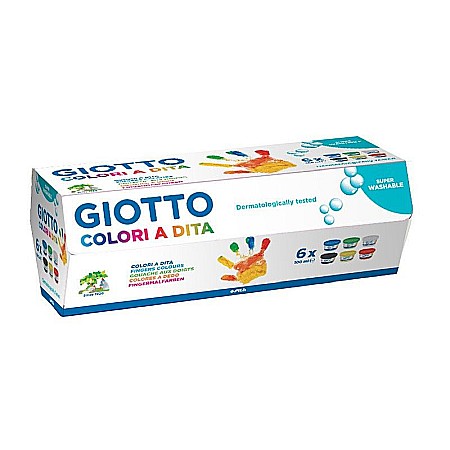 Rechizite școlare - Cul pictura cu degetele set 6bucx100ml giotto fl0534100