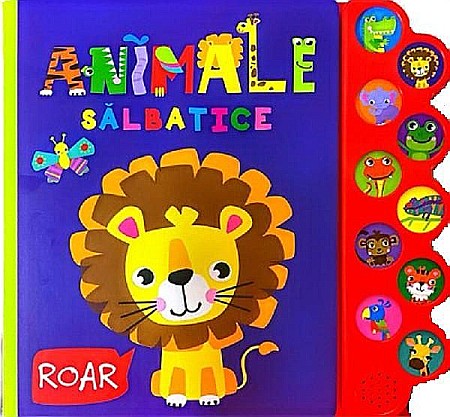 Cărți ilustrate și interactive - Animale sălbatice Carte sonoră cu 10 sunete