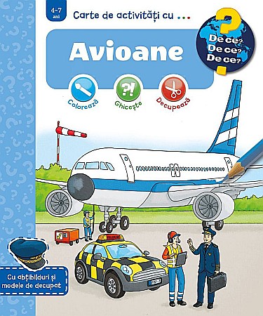 Hobby și activități pentru copii - Carte de activitati cu... Avioane - Sebastian Coenen