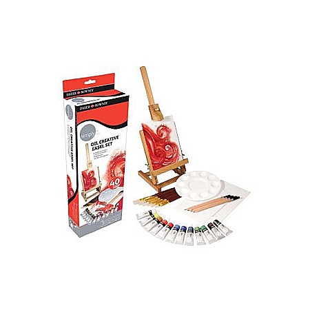 Artă și creativitate - Set pictura ulei+sevalet daler- rowney fl118500201