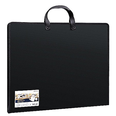 Mape și serviete - Servieta PP portofoliu pictura 440x350x35mm neagra Deli