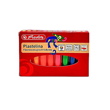 Artă și creativitate - Plastilina herlitz set 8 culori neon 9588997