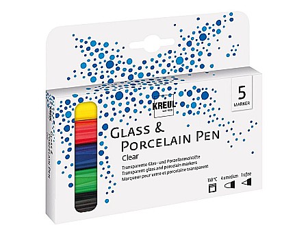 Markere - Kreul glass & porcelain pen clear 5/set skp159