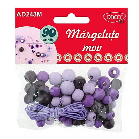 Craft și modelaj - Accesorii craft ad243 margelute mov daco