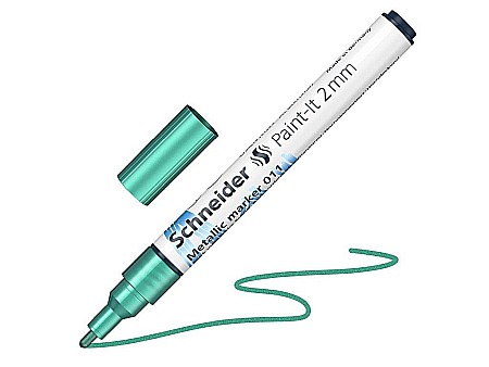 Rechizite școlare - Marker metalic paint-it 011 2mm green metallic pmk033