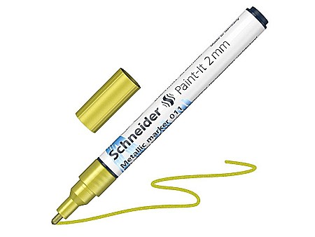 Rechizite școlare - Marker metalic paint-it 011 2mm yellow metallic pmk034