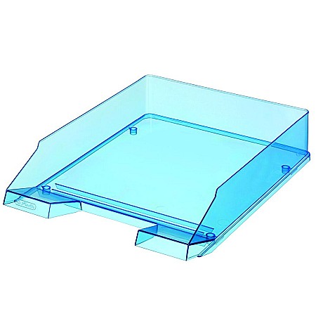 Suporturi și tăvițe documente - Tavita corespondenta A4-C4 clasic albastru transparent Herlitz