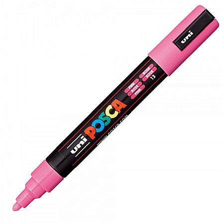 Rechizite școlare - Marker UNI Posca PC-5M varf rotund 1.8-2.5mm roz