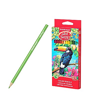 Instrumente de scris - Creioane colorate triunghiulare artberry 24 culori erk032480