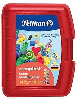 Plastilină - Plastilina creaplast 240g set 10 cul asort cut rosie 606745