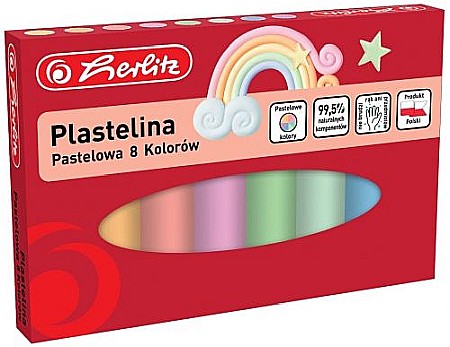 Artă și creativitate - Plastilina herlitz set 8 culori pastel 9588880