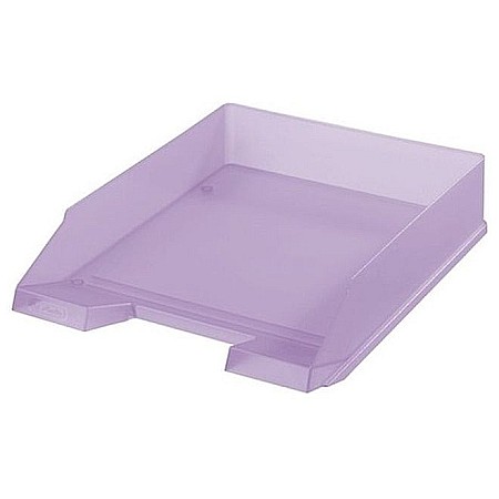 Suporturi și tăvițe documente - Tavita corespondenta A4 mov transparent pastel Herlitz