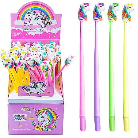 Pixuri - Pix cu gel albastru 0.5 mm Unicorn diverse culori