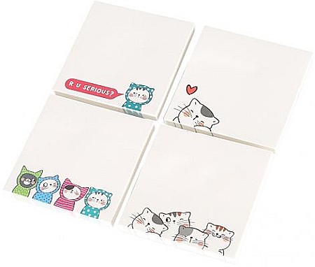 Papetărie și articole din hârtie - Notite adezive m&g so many cats 76x76mm 80/set as33v120
