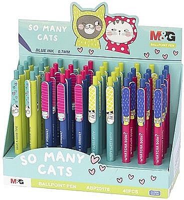 Rechizite școlare - Pix retractabil so many cats albastru 0.7mm abp201762207f4c