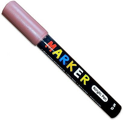 Markere și textmarkere - Marker cu vopsea acrilica varf rotund 2mm ocru Ripe M&G