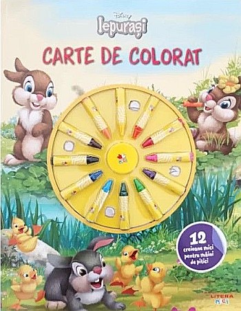 Cărți - Carte de colorat. 12 creioane mici pentru mâini de pitici